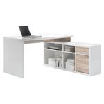 Bureau Nestor hoogglans wit/San Remo eikenhouten look