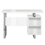 Bureau Paddington II Blanc brillant verni - 1 caisson à  tiroirs