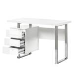 Bureau Paddington II Blanc brillant verni - 1 caisson à  tiroirs