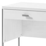 Bureau Pryor I witte pijnboomhouten look/zilverkleurig