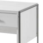 Bureau Pryor II witte pijnboomhouten look/zilverkleurig