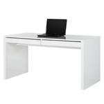 Bureau Takoradi Blanc brillant - Avec 2 tiroirs