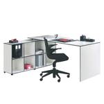 Hoekbureau Bianconero 2-delige set - hout - met tafel 180x70cm