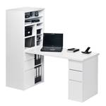 Bureau avec étagère Leela Blanc alpin / Blanc brillant