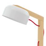 Lampe de bureau Gizzera Acier / Hêtre massif - 1 ampoule - Blanc / Hêtre