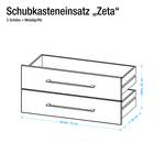 Schubkasteneinsatz Zeta (75 cm breit) Sonoma Eiche Dekor