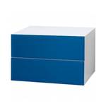 Schubladencontainer breit mit Glasfront, Blau - Blau