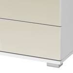 Commode met lades Quadra II alpinewit/hoogglans zandgrijs