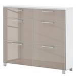 Schoenenklepkast Alavere II Taupe/wit