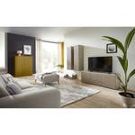 Hoge kast Monteo II Geel - Plaatmateriaal - 108 x 143 x 42 cm