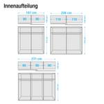 Schwebetürenschrank Alegro Alpinweiß - Breite: 226 cm