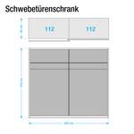 Schwebetürenschrank Satui Eiche Montana Dekor - Breite: 225 cm