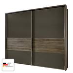 Zweefdeurkast Ancona truffeleikenhouten look - Havanna/truffeleikenhouten look - Breedte: 250 cm - 2 deuren - Met passe-partout lijst - Zonder verlichting