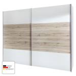 Schuifdeurkast Arizona Sleep Alpinewit/santana eikenhouten look - Breedte: 200 cm - Zonder passe-partout lijst - Zonder verlichting