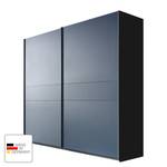 Schwebetürenschrank Bayamo Graphit/Mattglas Blau - 225 x 236 cm - 2 Türen