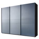 Schwebetürenschrank Bayamo Graphit/Mattglas Blau - 360 x 236 cm - 3 Türen