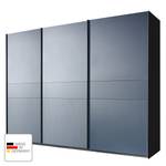 Schwebetürenschrank Bayamo Graphit/Mattglas Blau - 405 x 236 cm - 3 Türen