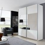 Armoire portes coulissantes Beluga Plus Blanc alpin / brillant Partiellement recouvert de miroirs - 270 x 223 cm