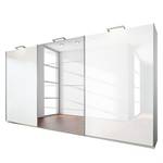 Armoire portes coulissantes Beluga Plus Blanc alpin / Blanc brillant - 405 x 236 cm