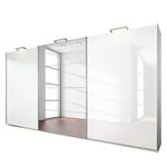 Armoire portes coulissantes Beluga Plus Blanc alpin / brillant Partiellement recouvert de miroirs - 315 x 223 cm