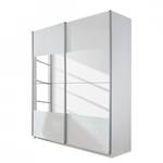 Armoire portes coulissantes Open Space Blanc alpin / brillant Partiellement recouvert de miroirs - 360 x 223 cm - 3 portes