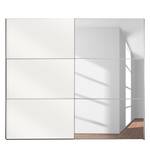 Armoire à portes coulissantes Zuri Blanc alpin / Verre de miroir - Largeur : 250 cm