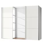 Schwebetürenschrank Bianco Alpinweiß / Spiegelglas - Breite: 300 cm