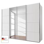 Armoire à portes coulissantes Brüssel Blanc alpin - 270 cm (4 portes) - 2 portes avec miroir - Blanc alpin - Largeur : 270 cm - 2 miroir