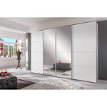 Armoire à portes coulissantes Brüssel Blanc alpin - 300 cm (4 porte) - 2 portes avec miroir - Blanc alpin - Largeur : 300 cm - 2 miroir