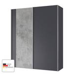 Schwebetürenschrank Cando Beton Dekor / Graphit - Breite: 150 cm - 2 Türen