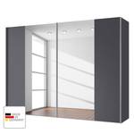 Armoire à portes coulissantes Cando Graphite / Verre miroir - Largeur : 300 cm - 2 porte