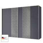 Armoire à portes coulissantes Cando Gris / Graphite - Largeur : 300 cm - 2 porte