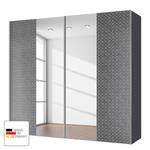 Armoire à portes coulissantes Cando Gris miroir - Largeur : 200 cm - 2 porte