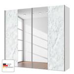 Zweefdeurkast Cando Marmer look/Spiegelglas - Breedte: 200 cm - 2 deuren