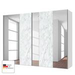 Armoire à portes coulissantes Cando Imitation marbre / Verre miroir - Largeur : 250 cm - 2 porte