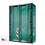 Armoire à portes coulissantes Yorkton Vert turquoise - Largeur : 150 cm