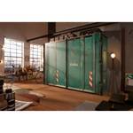 Armoire à portes coulissantes Yorkton Vert turquoise - Largeur : 250 cm