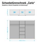 Schuifdeurkast Carla II wit - breedte kast: 234cm - 3-deurs