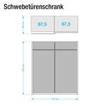 Schuifdeurkast Crato Lichte San Remo eikenhouten look - Breedte: 175 cm