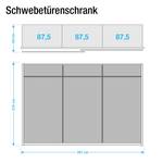 Schwebetürenschrank Crato Eiche Sanremo Hell Dekor - Breite: 261 cm