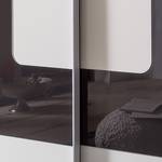 Armoire à portes coulissantes Curve Blanc alpin / Verre gris
