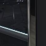 Schwebetürenschrank Erlangen inkl. Beleuchtung - Glas Basalt / Graumetallic - Breite: 271 cm