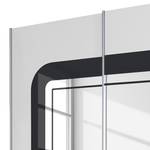 Armoire à portes coulissantes Greding Blanc alpin / Basalte - Largeur : 226 cm - 2 porte