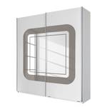 Armoire à portes coulissantes Greding Blanc alpin / Gris sable - Largeur : 181 cm - 2 porte