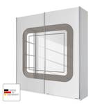 Armoire à portes coulissantes Greding Blanc alpin / Gris sable - Largeur : 226 cm - 2 porte