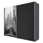 Armoire à portes coulissantes Kalkhorst Noir - Largeur : 202 cm - Sans portes miroir