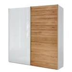 Schwebetürenschrank Kentucky Alpinweiß/Eiche massiv - 200 x 236 cm - Ohne Passepartoutrahmen