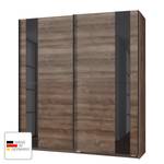 Schwebetürenschrank Kiel Braun - Holzwerkstoff - 180 x 198 x 64 cm
