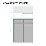 Schwebetürenschrank KiYDOO Landhaus II Alpinweiß - 181 x 197 cm - 2 Türen - Classic