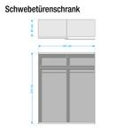 Schwebetürenschrank KiYDOO Landhaus II Alpinweiß - 181 x 210 cm - 2 Türen - Classic